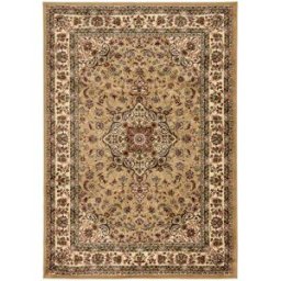THEKO Alfombra diseño oriental polipropileno camel 240x340 cm