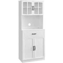 VASAGLE Armario de almacenamiento de 41,5 x 73 x 179,8 cm de color blanco