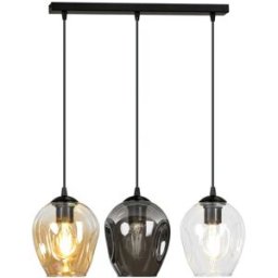 Wonderlamp Regleta de techo con 3 pantallas multicolor y altura regulable