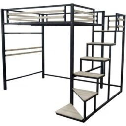 Habitat & Jardin Camas litera negro 251 x 198 x 197 cm