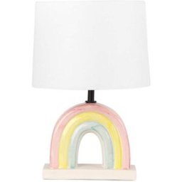 Beliani Lámpara de mesa cerámica multicolor