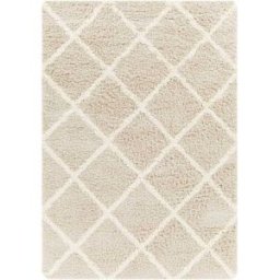 Livabliss Alfombra shaggy escandinava blanco/beige 160x220
