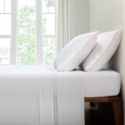 Casa da Laura Sábanas 100% algodón 200 hilos bordado blanco cama 150/160 1 almohad