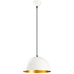 Wonderlamp Lámpara colgante blanco con pantalla forma de cúpula