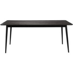 White label Mesa de comedor 6 plazas de madera negra