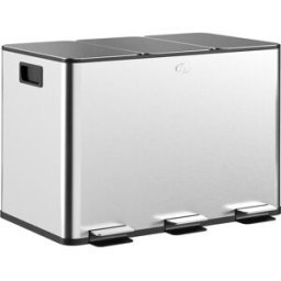 Homcom Cubo de basura 49.6x34.5x38.6 cm plata