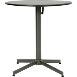 house doctor Mesa de comedor redonda de metal verde, 3 plazas