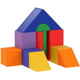 Homcom Bloques de espuma 50x50x25 cm multicolor
