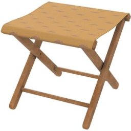 Vent de Bohème Taburete plegable de eucalipto y tela outdoor diseño indio tabaco