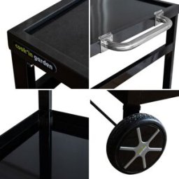 Cook in Garden Mesa de pinza para plancha de metal negra