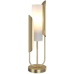 Maytoni Lámpara de mesa moderno dorado y pantalla en forma tubular