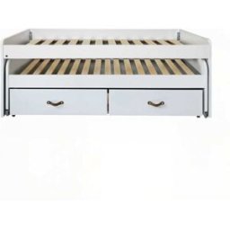 MueMue Cama compacta 2 camas + 2 cajones individuales blanca 105x200cm