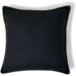 Febronie Funda de cojín lino 50x50carbón / arena