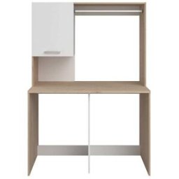Unique Mueble para lavadora madera color natural claro, blanco