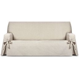 Eysa Funda de sofá hidrófugo 4 plazas con lazos crudo 240-280 cm