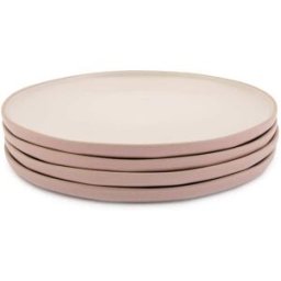 Jamie Oliver Juego de 4 platos Perfect, cerámica de gres, rosa, 27 cm