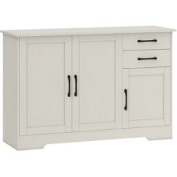 Homcom Aparador 120x38x79 cm crema