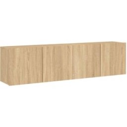 Maison Chic Muebles tv 2 uds de pared madera roble sonoma 80x30x41 cm