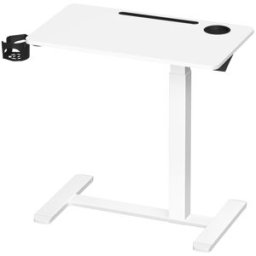 VASAGLE Escritorio con ruedas altura ajustable tablero 70x40 cm color blanco