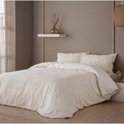 Cotton Artean Funda nórdica Algodón Jacquard prelavado Beige 150x220 Cama 90