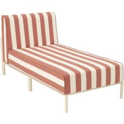 Oviala Recámara a rayas para salón de jardín modular en tela terracotta