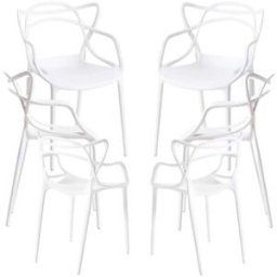 Regalos Miguel Pack 6 sillas color blanco en polipropileno
