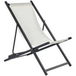 Beliani Hamaca plegable metal beige claro