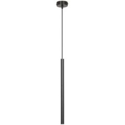 Wonderlamp Lámpara colgante con pantalla cilíndrica de metal negro ø3cm