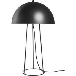 Beliani Lámpara de mesa metal negro