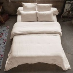 Housse De Rêve Funda nórdica de gasa de algodón lisa 240x260 cm