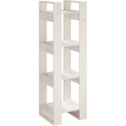 Maison Chic Estantería/divisor de espacios madera pino blanco 41x35x125 cm