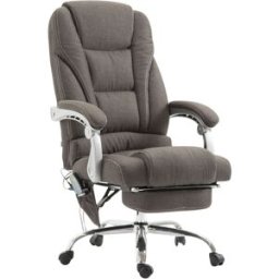 CLP Silla de oficina giratoria regulable en tela gris oscuro