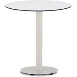 Defora Home Mesa hosteleria redonda 70cm pie beige, sobre HPL blanco