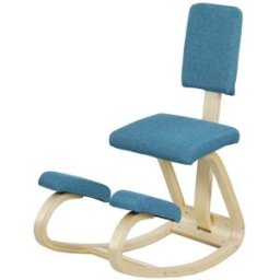 Maison Chic Silla de oficina de madera de abedul azul 84x51x93 cm