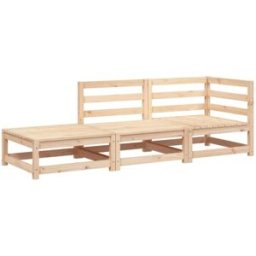 Maison Chic Sofá de jardín madera blanco 210x70x67 cm