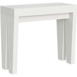 Itamoby Consola extensible 90x40/196 cm efecto madera fresno blanco