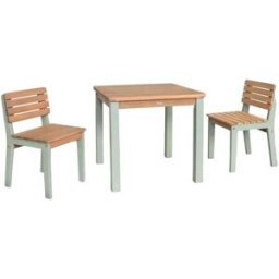 sweeek Mesa infantil de madera de acacia fsc, verde agua