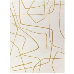 AFK Alfombra suave y de diseño amarillo 120 x 170 cm