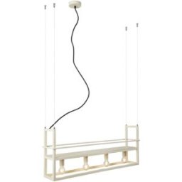 QAZQA Lámpara colgante industrial beige
