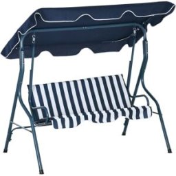 Outsunny Columpio de jardín 170x110x153 cm azul