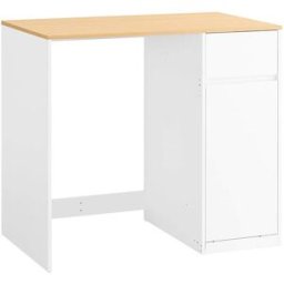 SoBuy Cesto para ropa sucia de un cajón blanco 100x60x90cm nórdico