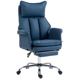 Homcom Silla de oficina 69x65x116 cm azul