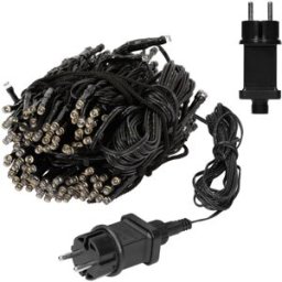 ECD Germany Cadena de luces forma árbol de navidad blanco cálido 192 LEDs 208cm
