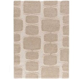 Atticgo Alfombra infantil shaggy escandinava crema/beige 120x170 cm