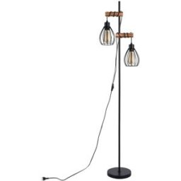 Nettlife Archie - lámpara de pie de metal, color negro, 152 cm, máx. 25 w