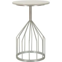 Mauro Ferretti Mesa auxiliar de metal plateado cm ø 37,5x58