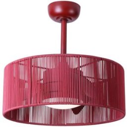 Sulion Ventilador de techo con luz led burdeos