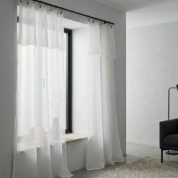 Febronie Visillo panel juego de 2 algodón 140x290 blanco