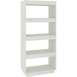 Maison Chic Estantería/divisor de espacios madera pino blanco 60x35x135 cm