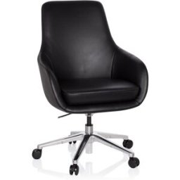 hjh OFFICE Sillón de oficina profesional cuero negro